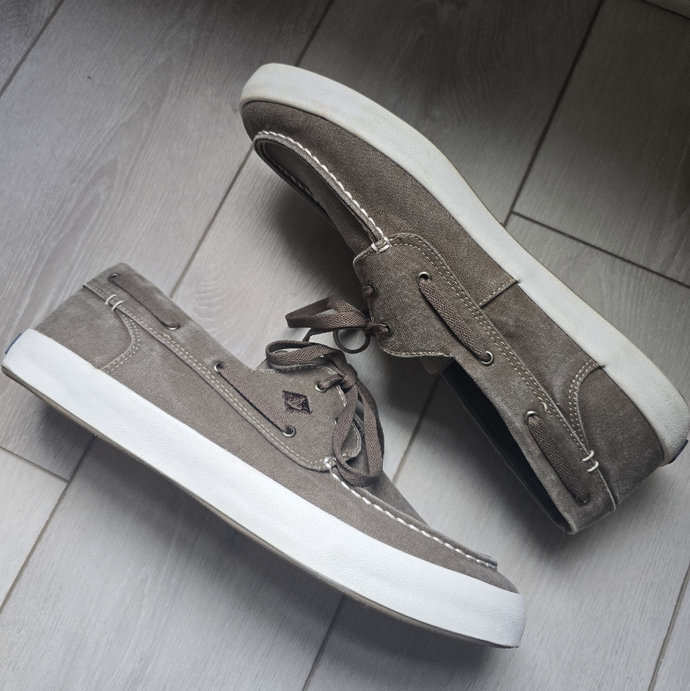 Sperry's Wahoo 2 Eyed Chocolate Canvas Men's Shoes/Boat Shoes